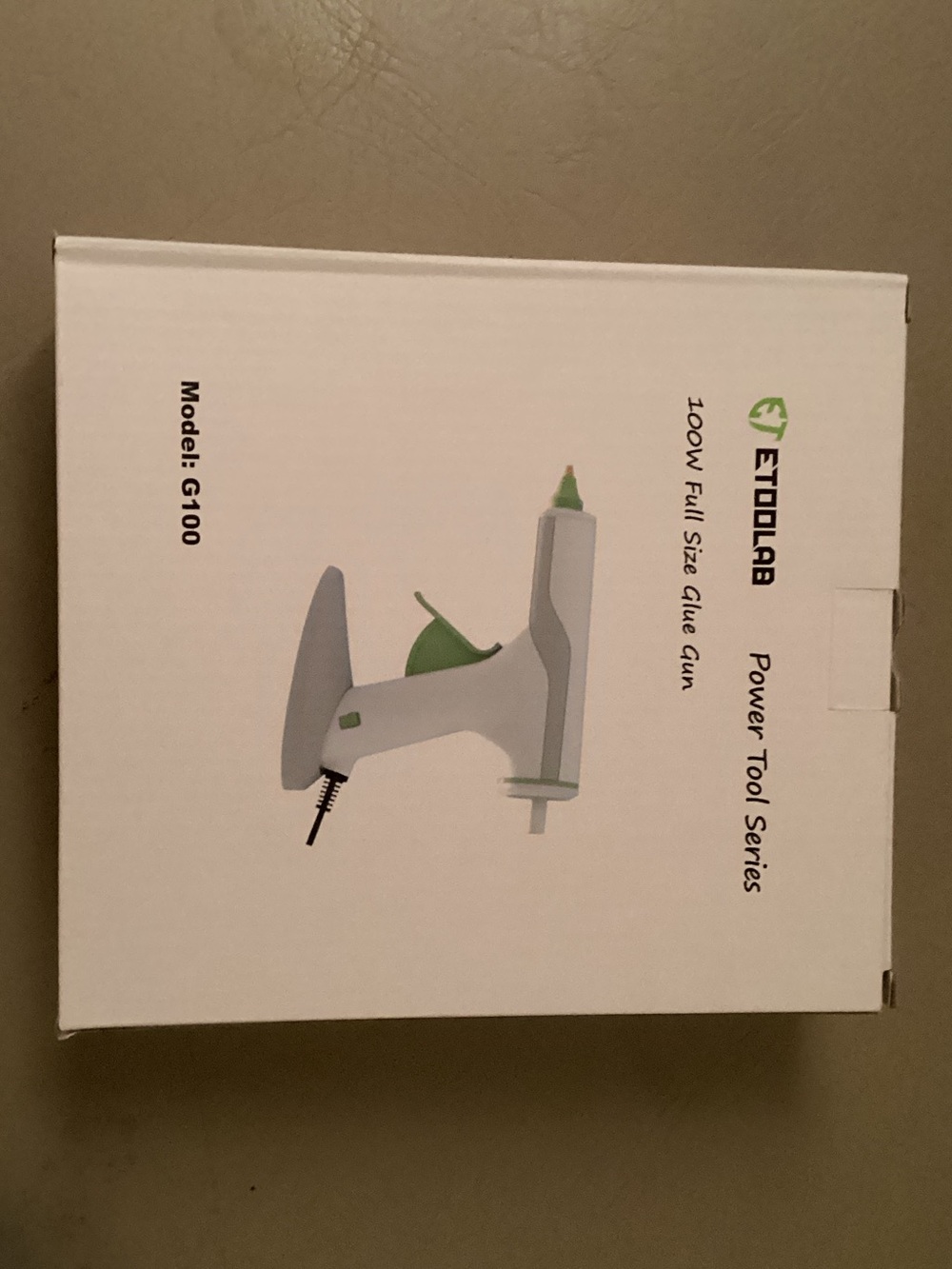 White and Green Hot Glue Gun - Power Tool Series